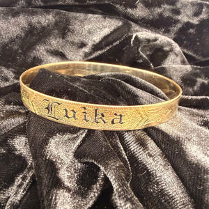 Women’s Hawaiian Heirloom Bracelet Gold Tone "Luika" Bracelet 8.5”